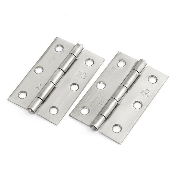 Silver Door Hinge Stainless Steel Easy to Use Flat Hinge for Doors Wardrobes Cabinets Silver Door Hinge Stainless Steel Easy to Use Flat Hinge for Doors Wardrobes Cabinets